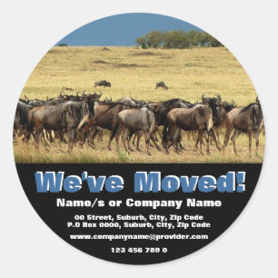 Sticker Rond Nous avons déplacé faire-part
