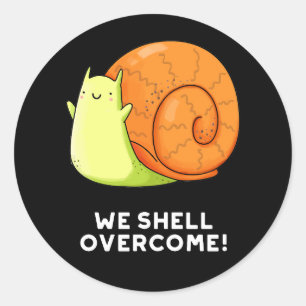 Sticker Rond Nous avons surmonté un drôle de jeu de pistolet po
