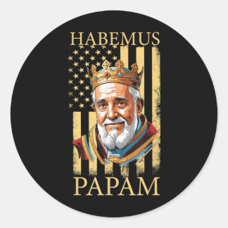 Sticker Rond Nous avons un pape_ Habemus Papam 2025 Vatican Leo