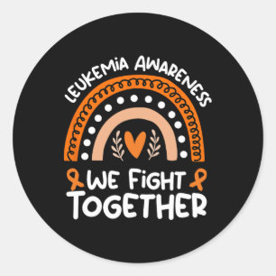 Sticker Rond Nous combattons ensemble la leucémie