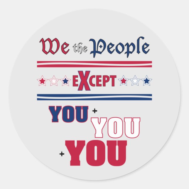 Sticker Rond Nous le peuple (Devant)