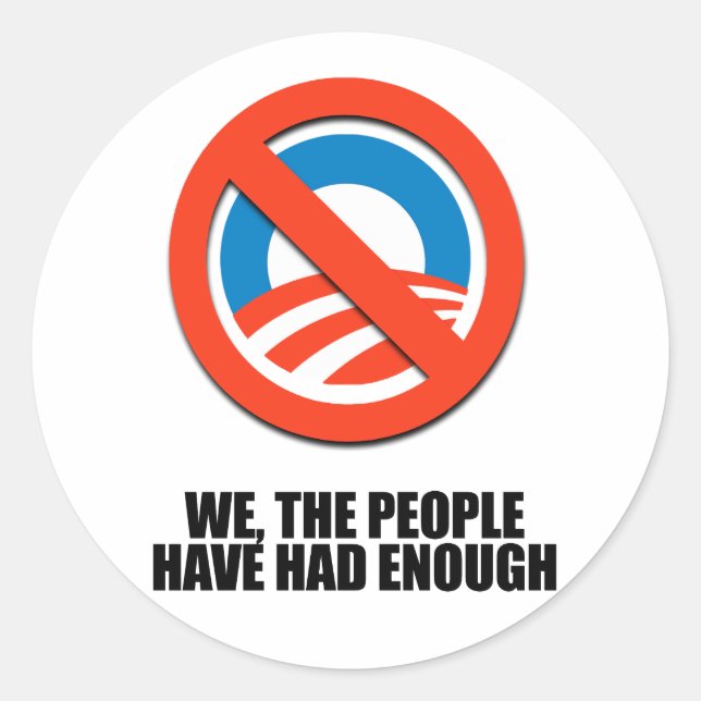 Sticker Rond Nous, le peuple, en avons assez (Devant)