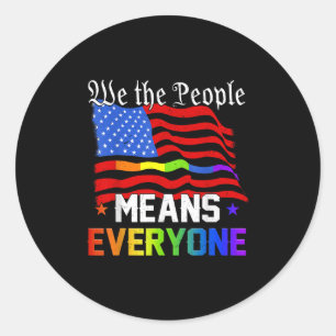 Sticker Rond Nous Le Peuple Signifie Tout Le Monde Constitution