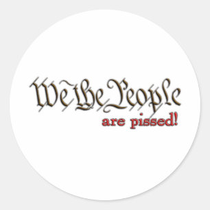 Sticker Rond Nous, le Peuple... sommes en colère !