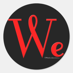 Sticker Rond Nous les personnes arrondissons l'autocollant noir