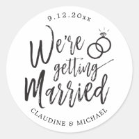 Nous nous marions | Script noir et blanc