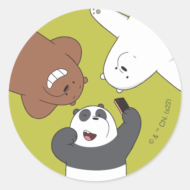 Sticker Rond Nous portons des ours nus - #SquadButs (Devant)