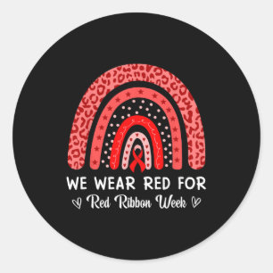 Sticker Rond Nous Portons Le Rouge Pour La Semaine Rouge Du Rub