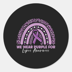 Sticker Rond Nous Portons Violet Pour La Sensibilisation Lupus