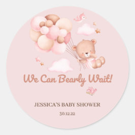 Sticker Rond Nous pouvons étancher le Baby shower d'attente