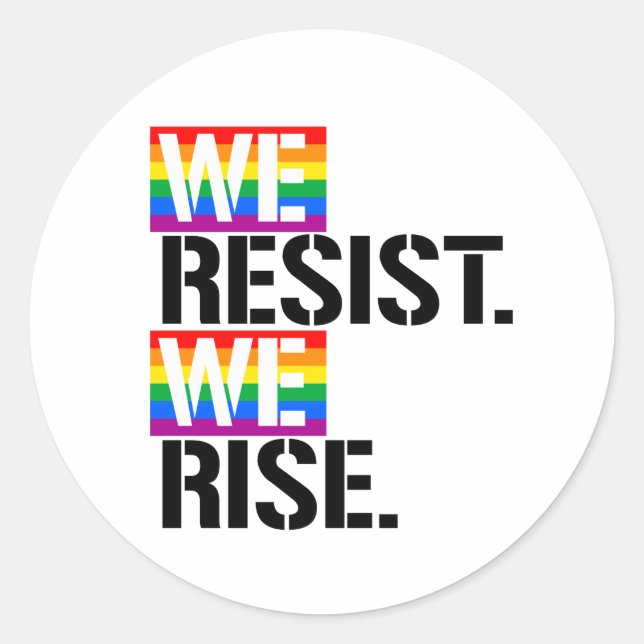 STICKER ROND NOUS RÉSISTONS À NOUS LEVER (Devant)