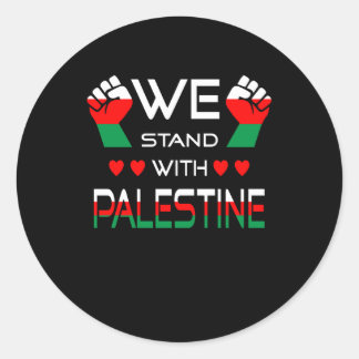 Sticker Rond Nous Sommes Avec La Palestine