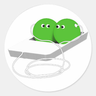 Sticker Rond Nous Sommes Comme Deux Pois Dans Un Pois