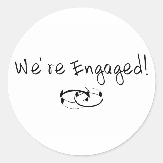 Sticker Rond Nous sommes engagés (anneaux) (Devant)