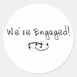 Sticker Rond Nous sommes engagés (anneaux)