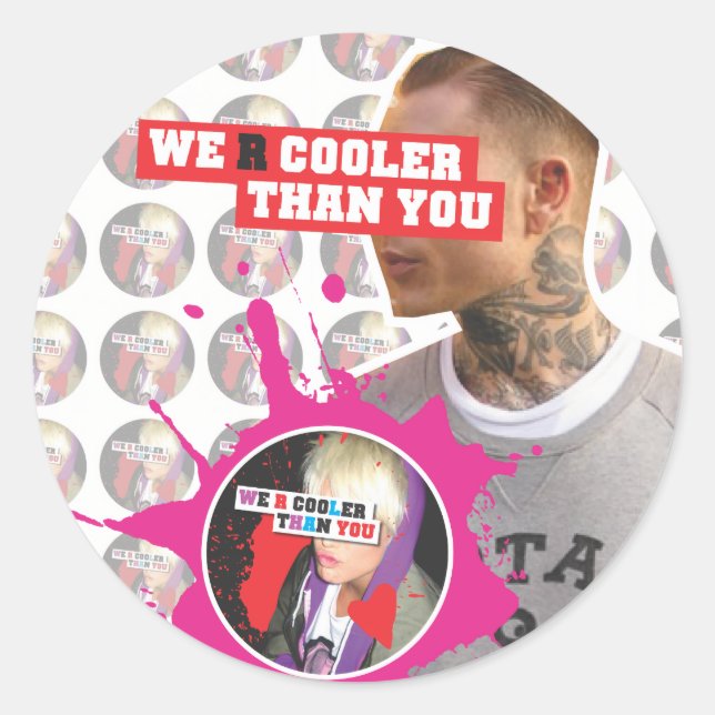 Sticker Rond NOUS SOMMES GLACIÈRES DE VOUS (Série 2) (Devant)