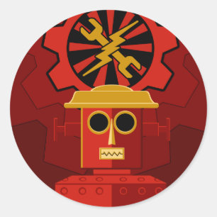 Sticker Rond Nous sommes les robots
