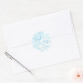 Sticker Rond Nous sommes sur le Baby shower Cloud Nine