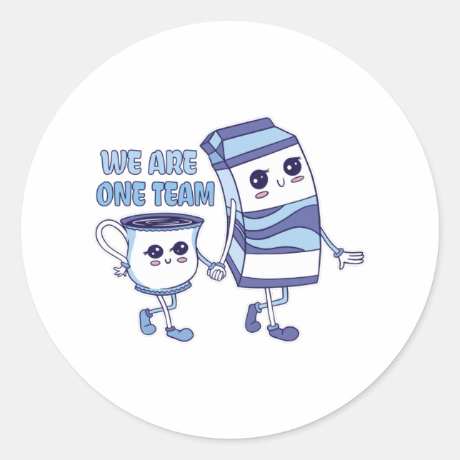 Sticker Rond Nous sommes une équipe (Devant)