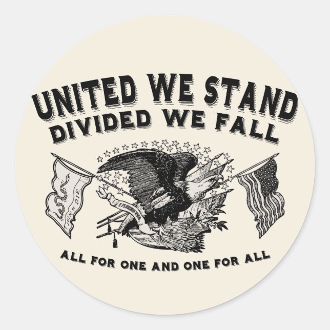 Sticker Rond Nous unissons nos forces (Devant)