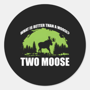 Sticker Rond Nous Vaut Mieux Qu'Une Oie Deux Oies Dit :