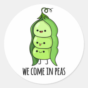 Sticker Rond Nous Venons En Pois Drôle Pun De Pois
