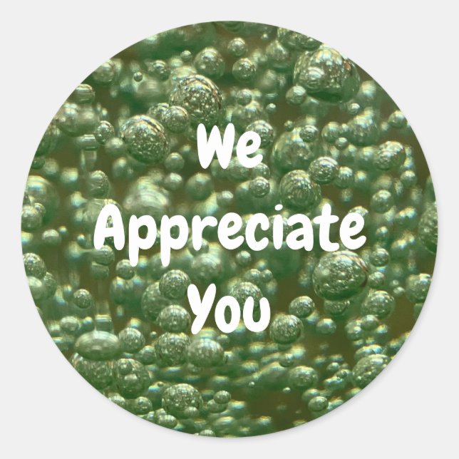 Sticker Rond Nous Vous Apprécions L'Appréciation Des Clients D' (Devant)