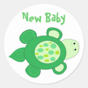 Sticker Rond Nouveau bébé