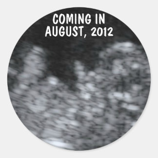 Sticker Rond Nouveau bébé sur le chemin