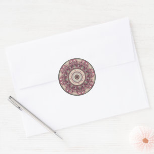 Sticker Rond Nouveau Mandala Floral