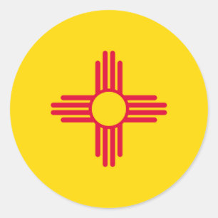 Sticker Rond Nouveau-Mexique État Drapeau
