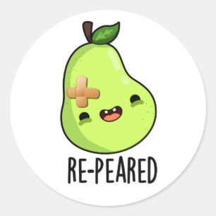 Sticker Rond Nouveau tournevis Funny Fruit Pear
