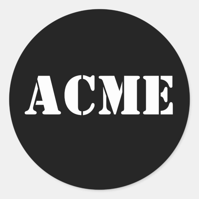 Sticker Rond nouveauté ACME (Devant)