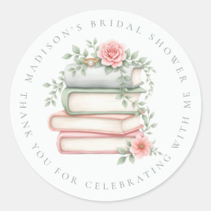 Sticker Rond Nouveaux Livres de Chapitre Bague Merci Cadeau de 
