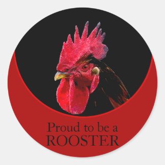 Sticker Rond Nouvel An chinois 2017 Anniversaire Zodiac Rooster