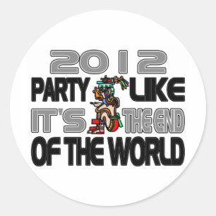 Sticker Rond Nouvel An maya 2012