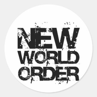 Sticker Rond Nouvel ordre mondial