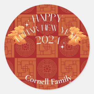 Sticker Rond nouvelle année chinoise 2024