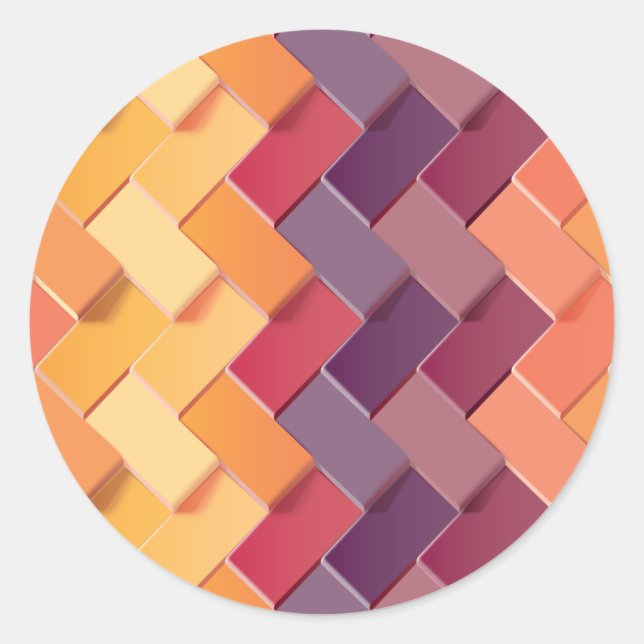 Sticker Rond Nouvelle création de Motif 4 (Devant)