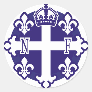 Sticker Rond Nouvelle-France, l'Amérique du Nord