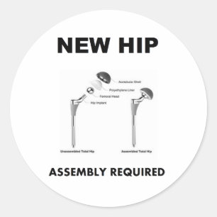 Sticker Rond Nouvelle hanche - Assemblée requise