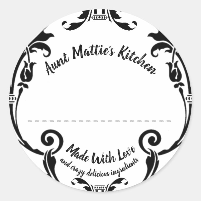 Sticker Rond Nouvelle-Orléans Grillwork Cuisine Baking (Devant)