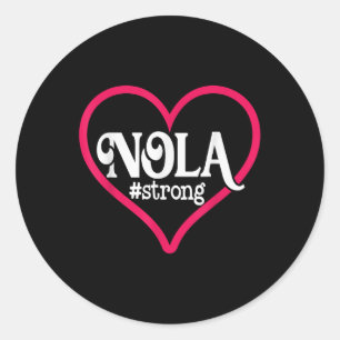 Sticker Rond Nouvelle-Orléans Nola Coeur Fort Tee Nouvelle-Orlé