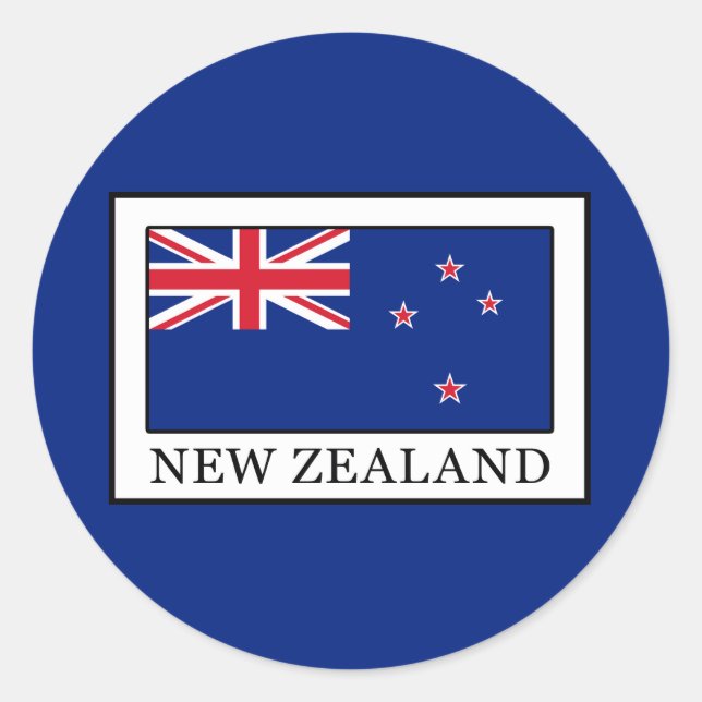 Sticker Rond Nouvelle-Zélande (Devant)