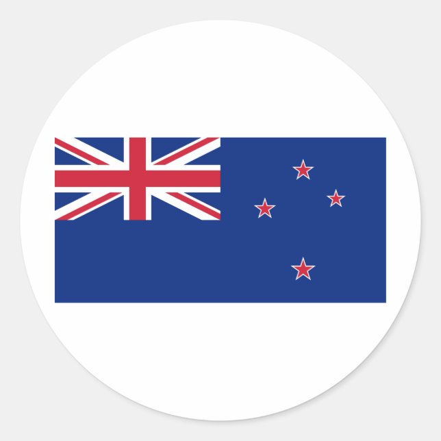 Sticker Rond Nouvelle-Zélande (Devant)