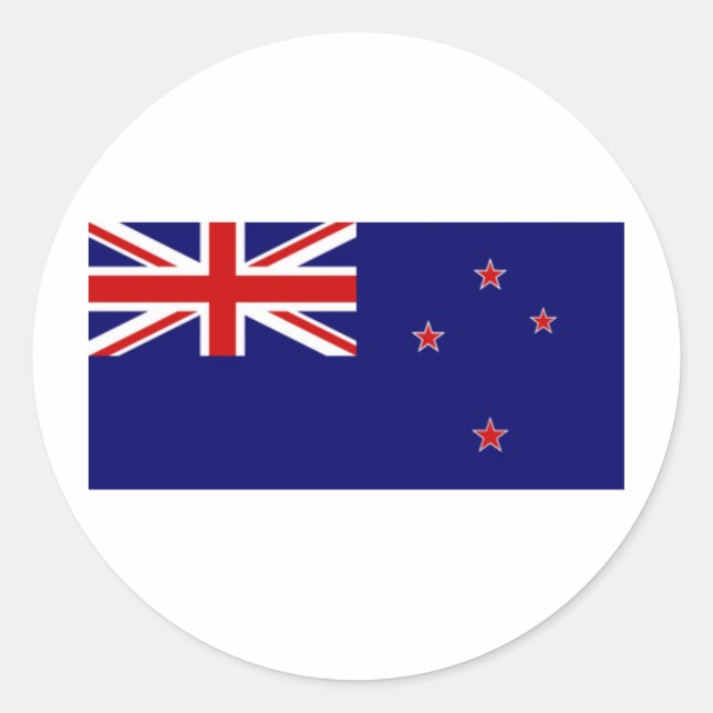 Sticker Rond Nouvelle-Zélande (Devant)