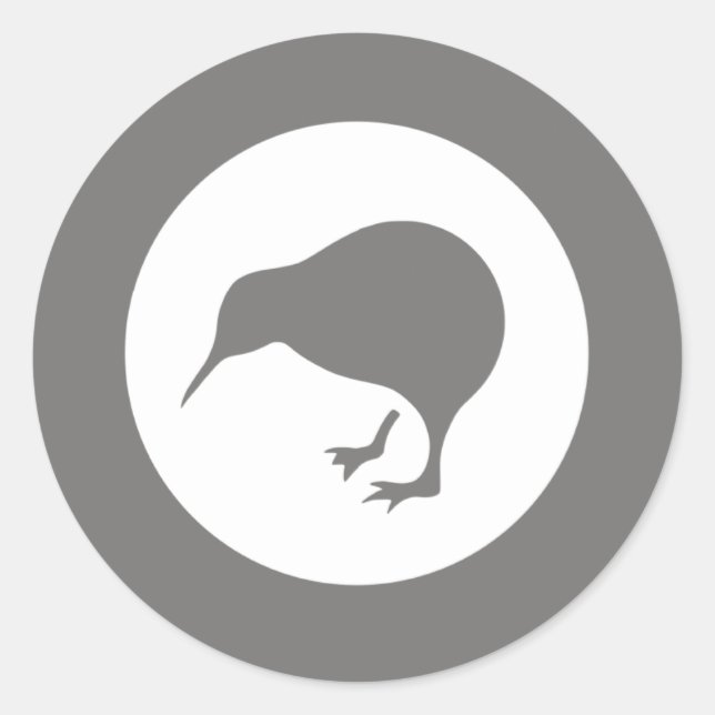 Sticker Rond Nouvelle-Zélande RAF Kiwi Roundel Subduit (Devant)