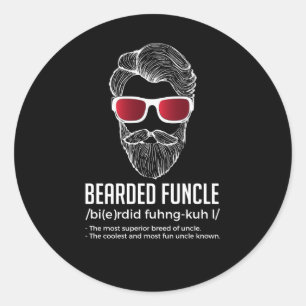 Sticker Rond Novelle de la définition de l'oncle ennuyeux