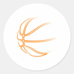 Sticker Rond Novelté de basket-ball - Joueur de basket-ball