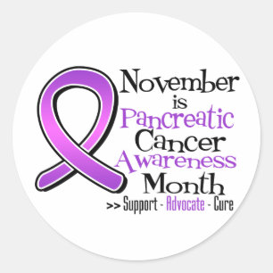 Sticker Rond Novembre est le Mois de sensibilisation au cancer 